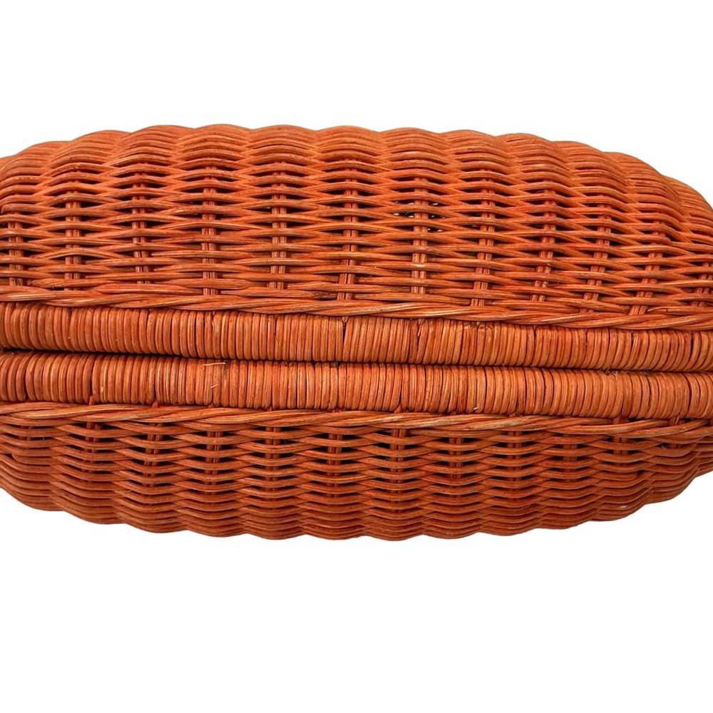 Orange Rattan Handbag - Picture 5 of 9